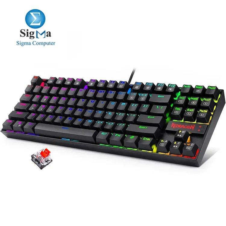 Redragon Kumara K552 RGB Mechanical Gaming Keyboard – Red Switches, English Layout - Main view