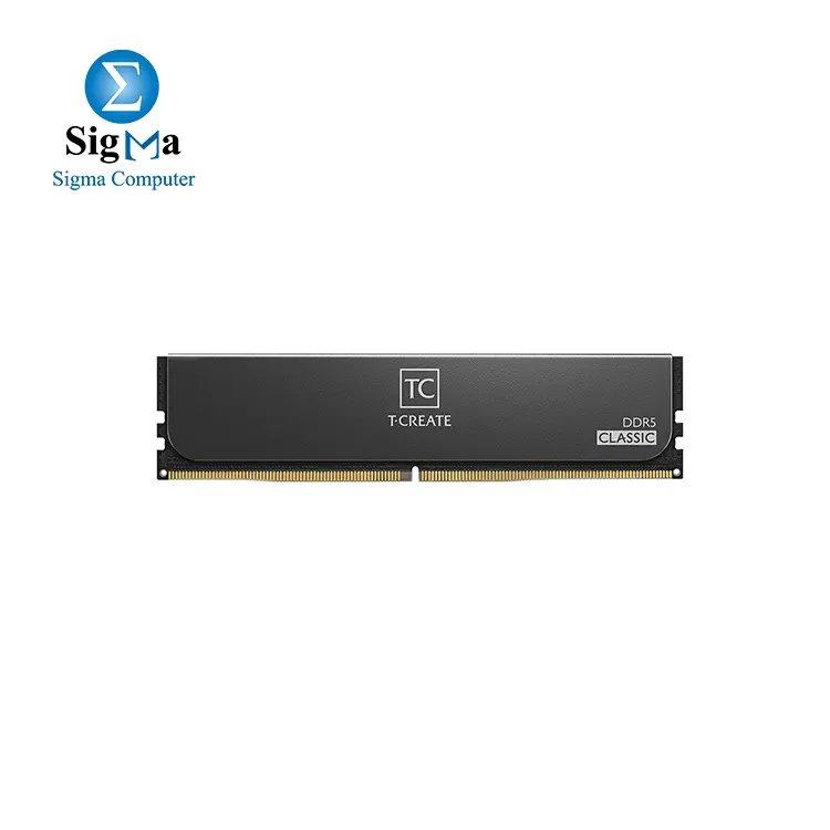 TEAM GROUP CLASSIC DDR5 DESKTOP MEMORY BLACK 16GB(1x16GB) 5600MHz CL46 - Main view