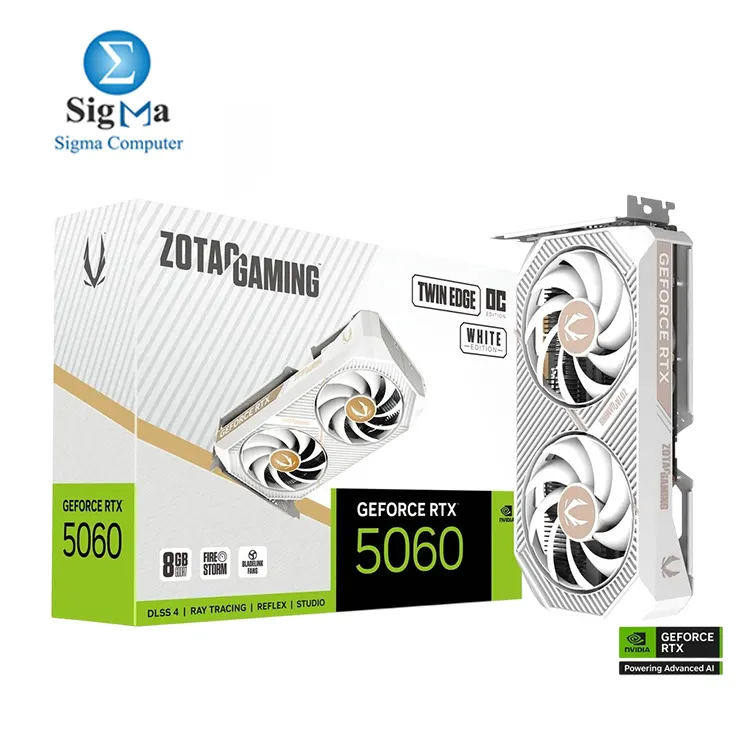 ZOTAC RTX 5060 TWIN EDGE 8G OC DDR7  WHITE - Main view