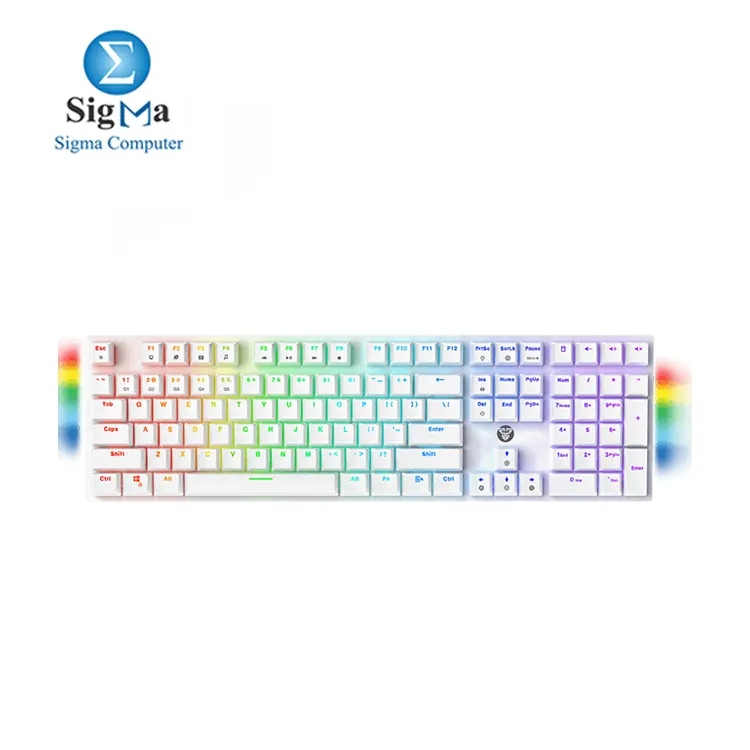 FANTECH MK855 MaxFit 108 RGB Full Keyboard White Blue Switch - Main view