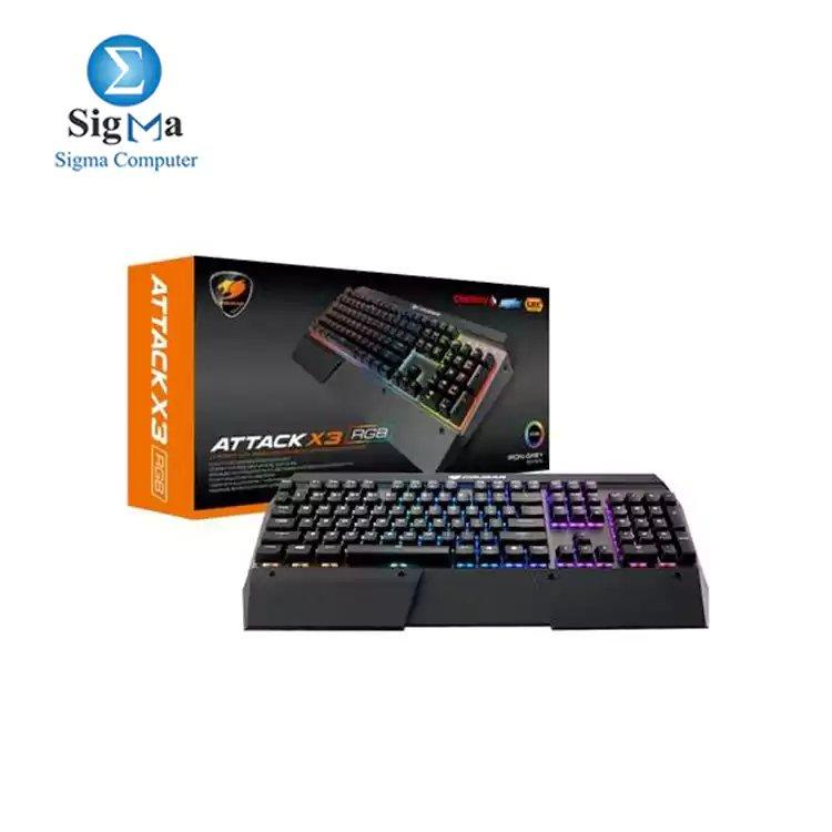 COUGER Attack X3 Speedy RGB Keyboard Gaming - Black - Main view