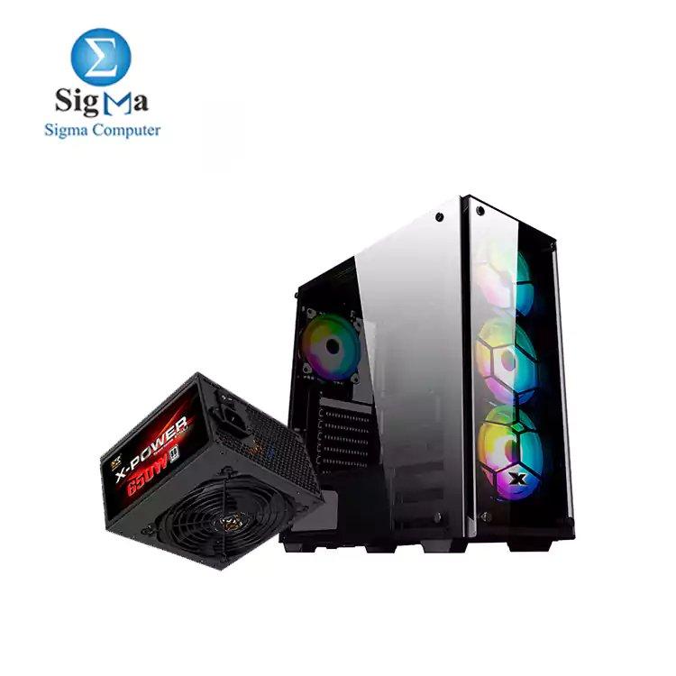 XIGMATEK VENOM X Gaming MID-TOWER CASE + POWER SUPPLY 650W - Main view