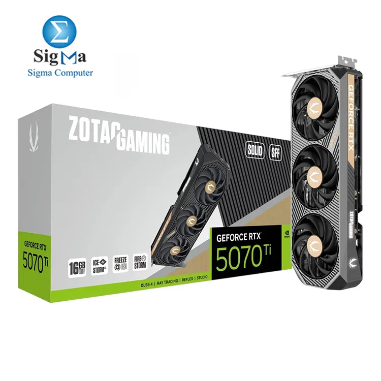 ZOTAC GAMING GeForce RTX 5070 Ti SOLID SFF 16GB (TRIPLE FAN) - Main view