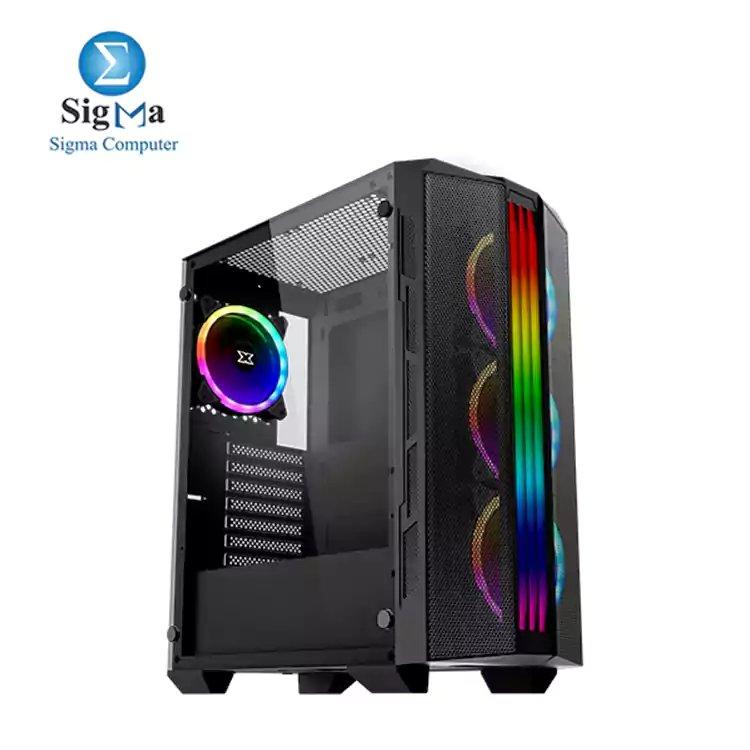 Xigmatek Trident Mid Tower Black ATX Gaming Casing - Main view