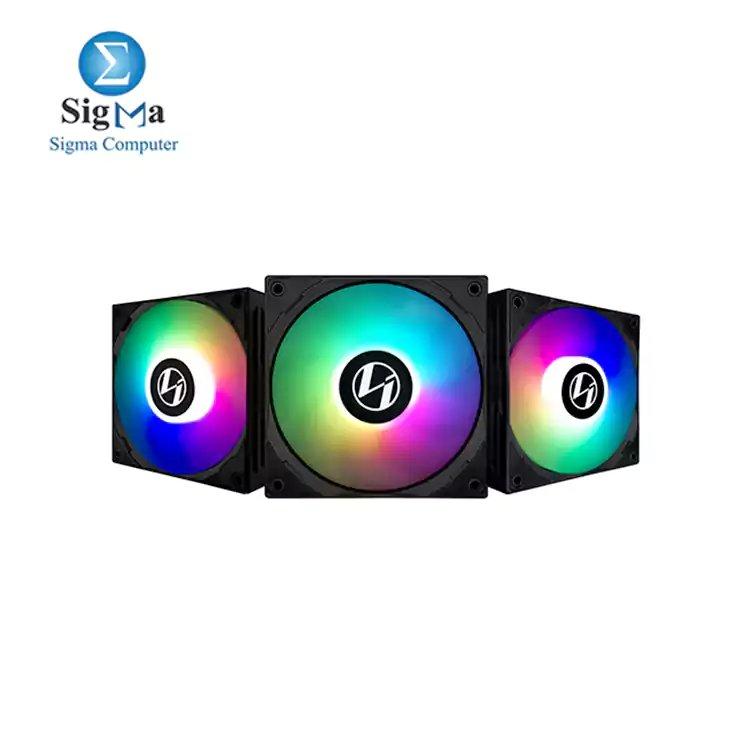 LIAN LI ST120 RGB x3FAN- BLACK WITH CONTROLLER - Main view