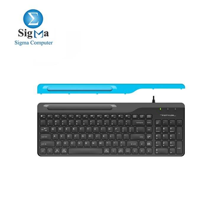 A4TECH fstyler FK25 Multimedia 2-Section Compact keyboard USB Black - Main view