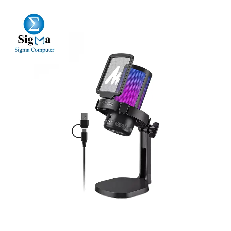 MAONO DGM20 RGB USB Condenser Gaming Microphone (Black) - Main view
