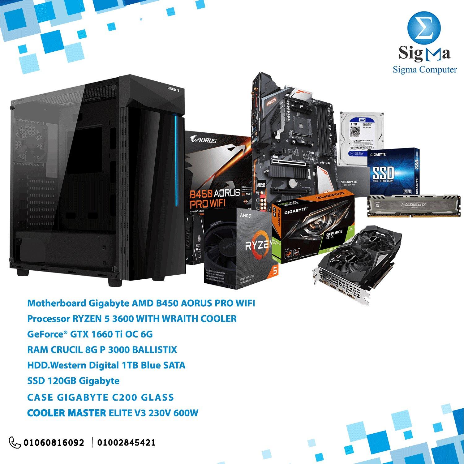 Bundle AMD B450 AORUS PRO WIFI With Ryzen 3600 - Main view