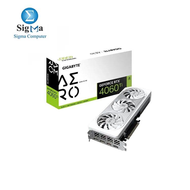 Gigabyte-RTX4060TI AERO OC 8GB DDR6 (Triple Fan)-White - Main view