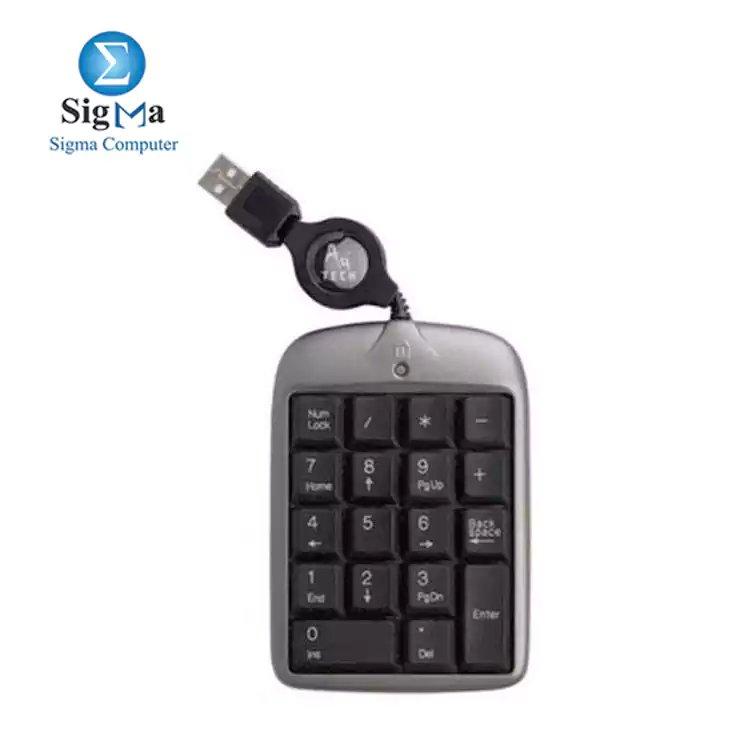 A4TECH Wired Numpad TK-5 Retractable USB Keypad - Main view