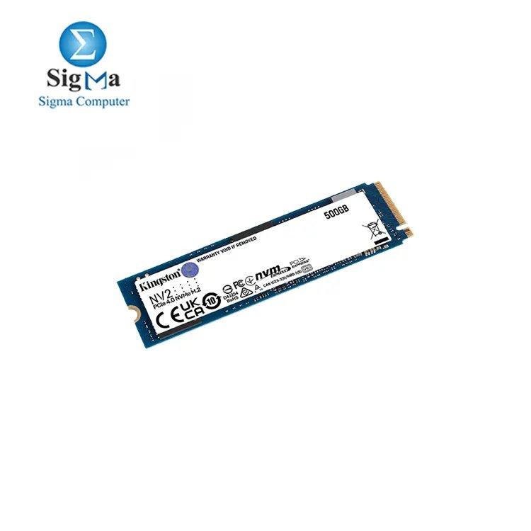 Kingston NV2 500GB M.2 NVMe SSD | PCIe 4.0 x4 | Up to 3,500/2,100