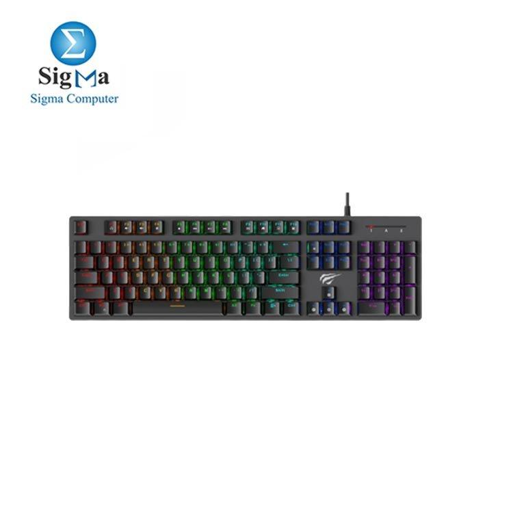 HAVIT KB858L RGB Backlit Mechanical GAMING Keyboard - Main view