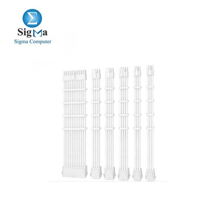 Antec PSU Sleeved Extension Cable Kit White PSUSCW30-102 - Main view