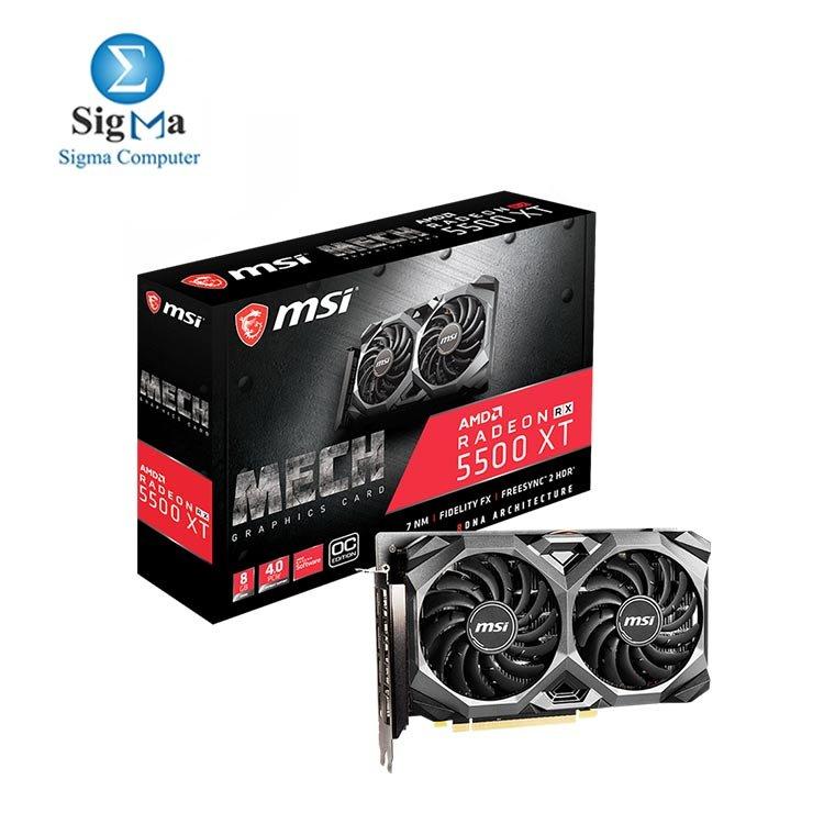 MSI Gaming Radeon RX 5500 XT MECH OC  8GB GDDR6 - Main view