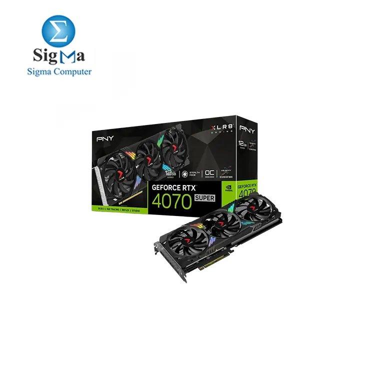 PNY RTX4070 SUPER VERTO XLR8 12GB DDR6X(TRIPLE FAN)RGB-12TFXXPBI - Main view