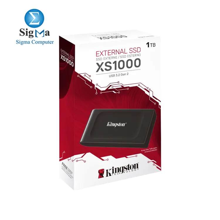 Kingston XS1000 External SSD 1TB Black USB 3.2 Gen 2 - Main view