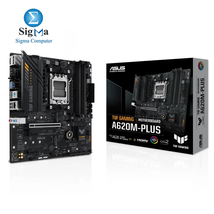 ASUS TUF GAMING A620M-PLUS Socket AM5 LGA 1718 Motherboard - Main view