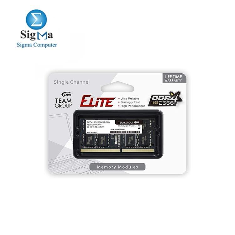 TEAMGROUP Elite DDR4 8GB Single 2666MHz CL19 TED48G2666C19  Laptop Notebook - Main view