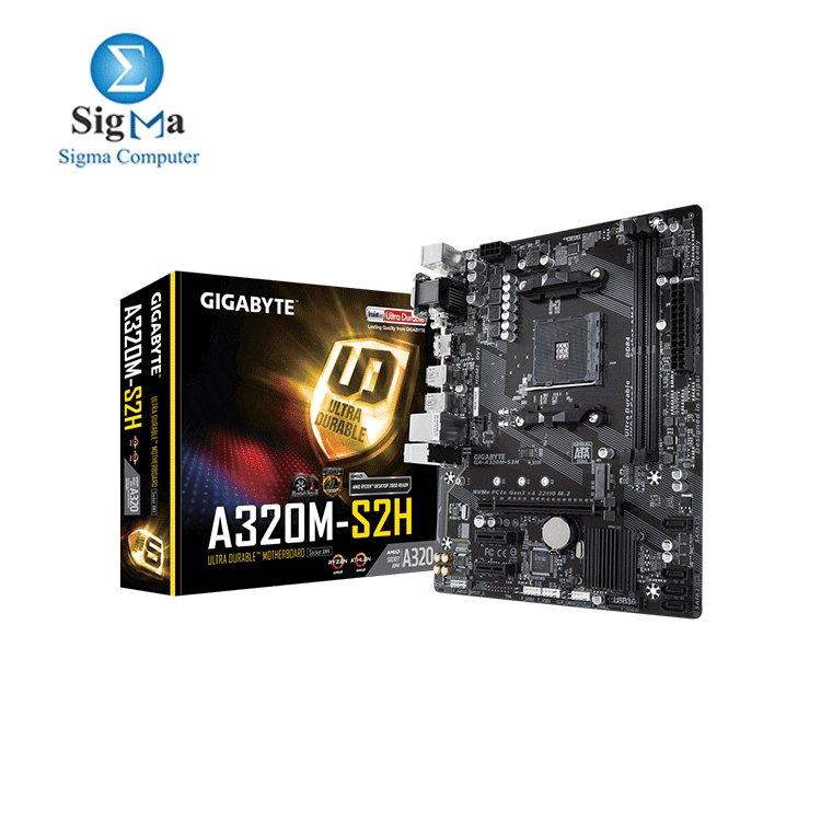 Gigabyte A320M-S2H Ultra Durable Motherboard - Main view