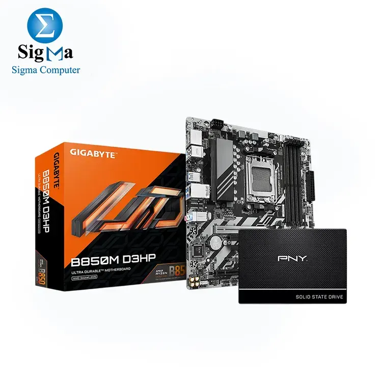Bundle Gigabyte B850M D3HP with PNY CS900 500GB 2.5" SATA. - Main view