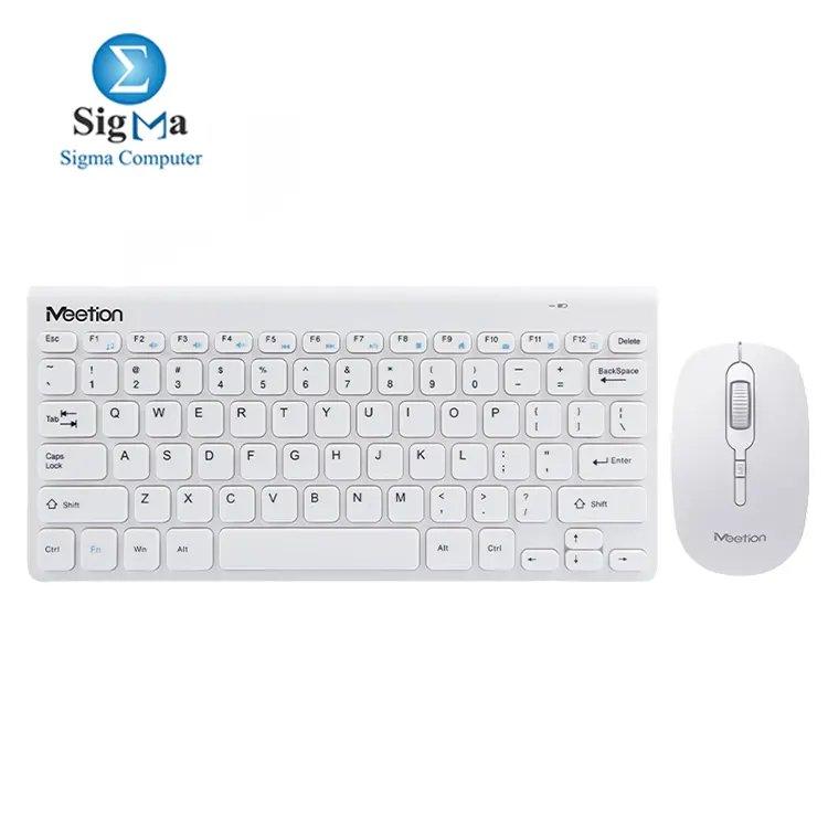MEETION Mini 4000 Wireless Arabic Keyboard And Mouse Combo White - Main view