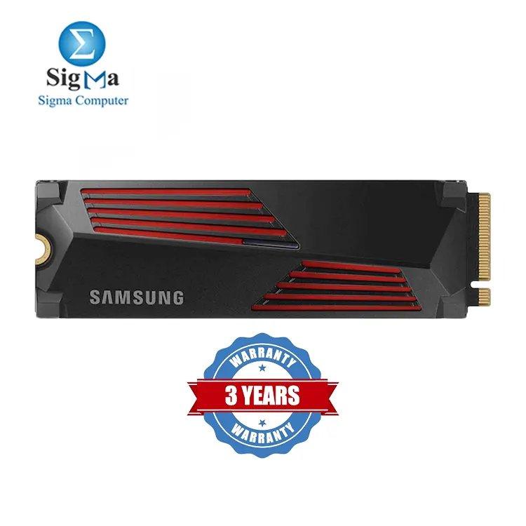Samsung 990 PRO w/ Heatsink 1TB PCIe 4.0 NVMe SSD – Up to 7,450/6,900 MB/s speeds, M.2 (2280) form factor, PlayStation 5 compatible, Samsung V-NAND, integrated heatsink, 3-year warranty - Main view