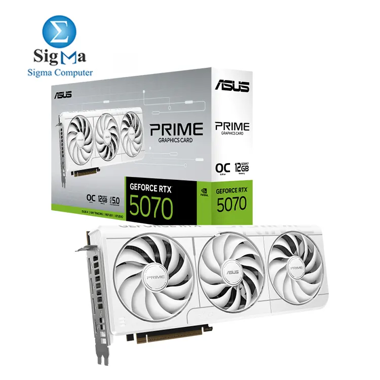 ASUS PRIME GeForce RTX 5070 White OC Edition 12GB GDDR7 - Main view