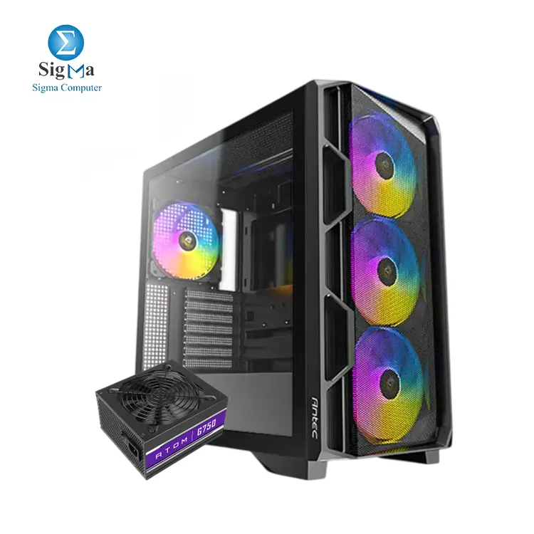 ANTEC AX1000 Lite 4Fan 120M ARGB+PSU Antec Atom G750 Gold SEMI-MODULAR - Main view