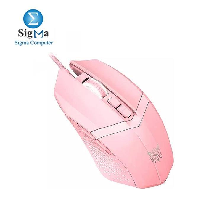 ONIKUMA CW921 Wired Gaming Mouse USB Pink - Main view