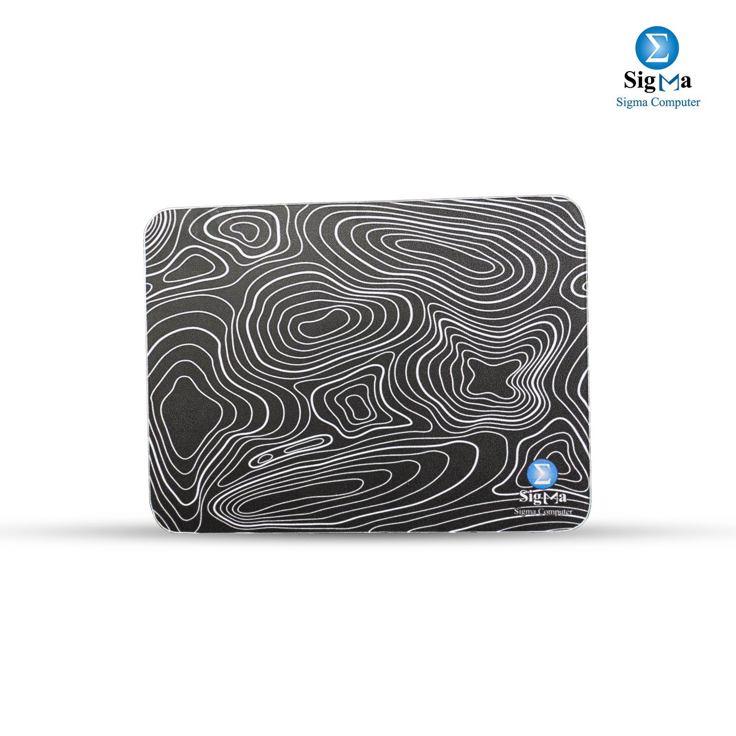 Black topographic glass gaming mouse pad (29.5 X 30.5) - Main view