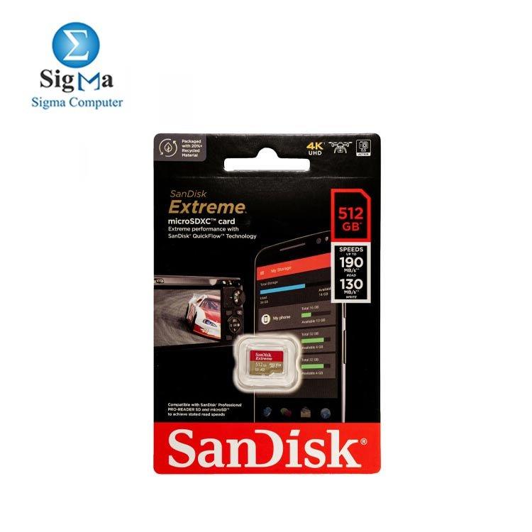 SANDISK EXTREME MICRO SDXC-512G MEMORY CARD-SDSQXAV-GN6MN - Main view