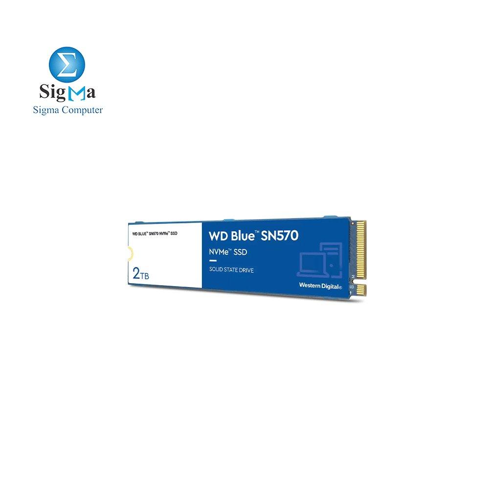 Western Digital 2TB WD Blue SN570 NVMe Internal Solid State Drive SSD - Gen3 x4 PCIe 8Gb/s, M.2 2280, Up to 3,500 MB/s - WDS200T3B0C. - Main view