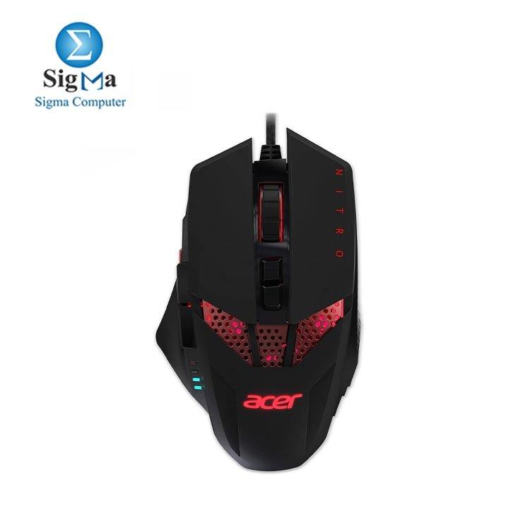 Acer NMW810 Nitro Gaming Mouse - Black - Main view