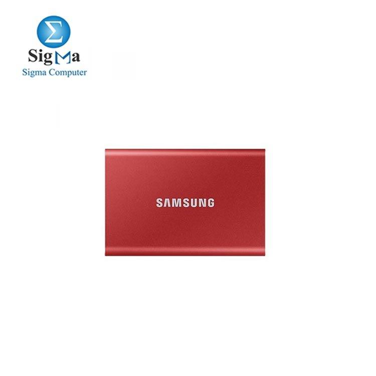 Samsung SSD T7 External 500GB, USB 3.2, 1000 MB/s Red - Main view