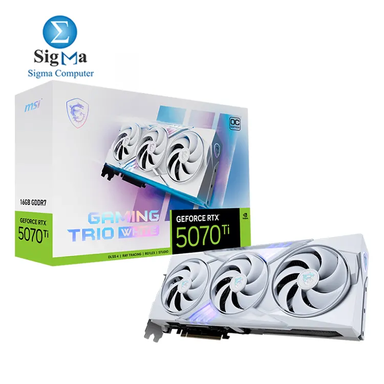 MSI GeForce RTX™ 5070 Ti 16G GAMING TRIO OC WHITE - Main view
