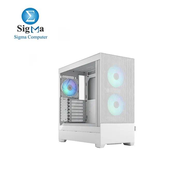 Fractal Design Pop Air RGB White Tempered Glass Clear Tint - Main view
