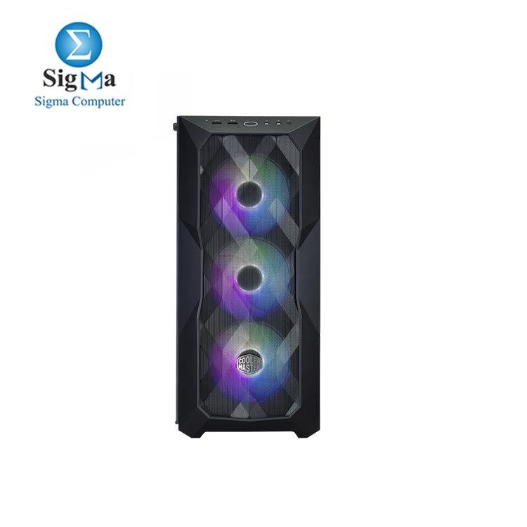 Cooler Master MasterBox TD500 – Mid-tower case with mesh front, 3x ARGB fans, tempered glass side panel, supports ATX/E-ATX motherboards, up to 360mm radiators, and 410mm GPUs - Main view