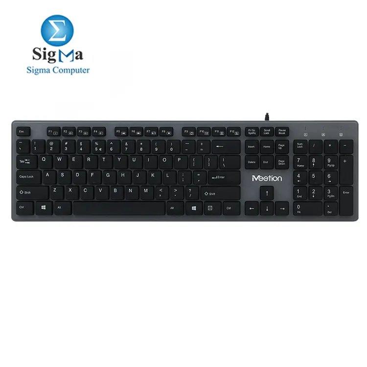 Meetion K841 USB Standard Chocolate Keyboard With Silicone multimedia buttons - Main view