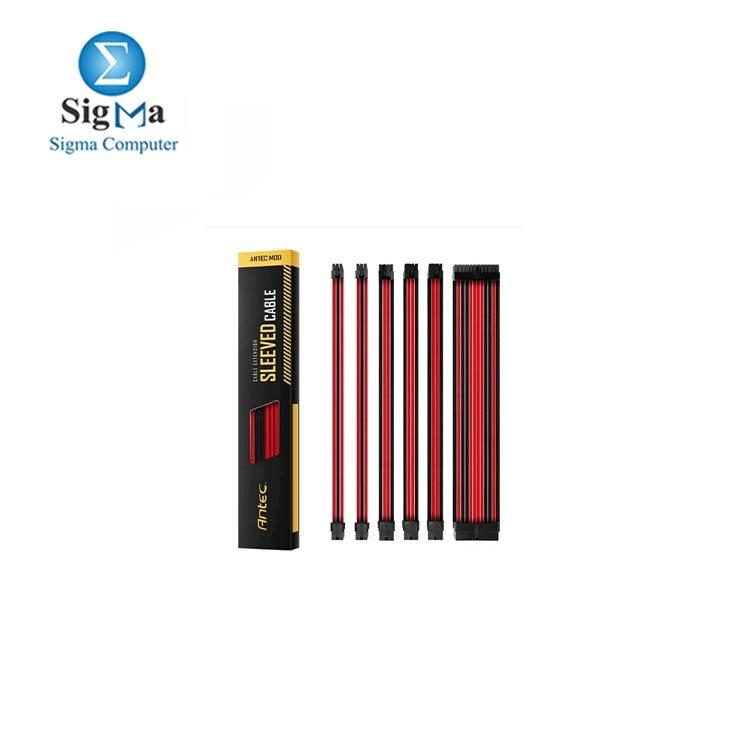Antec PSU Sleeved Extension Cable Kit Red/Black PSUSCB30-201-R/B - Main view