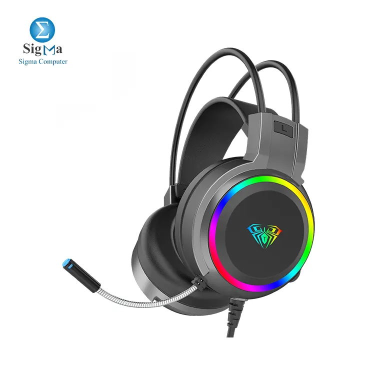 AULA S608 Wired Gaming Headset RGB 3.5mm + USB - Main view