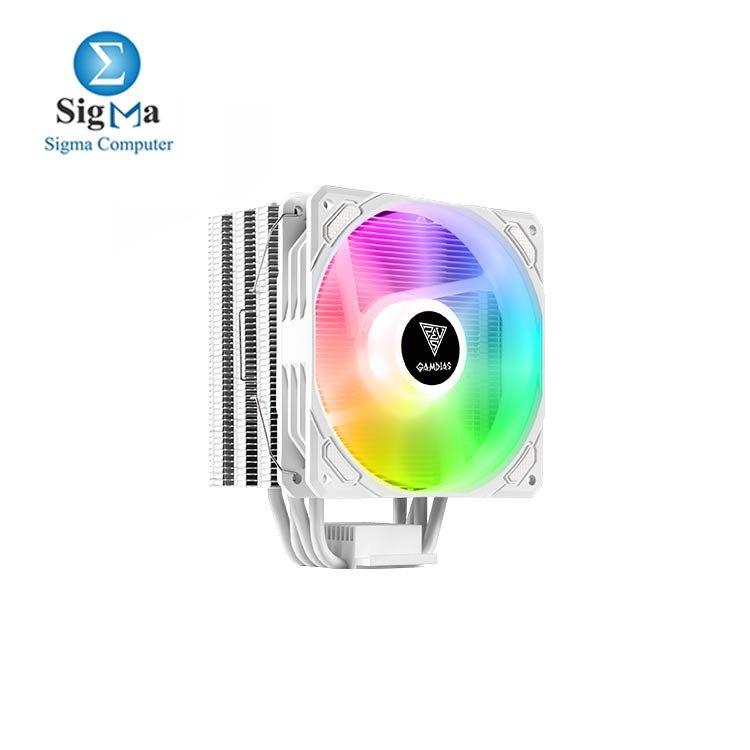 GAMDIAS BOREAS E1-410 White CPU Air Cooler - Main view