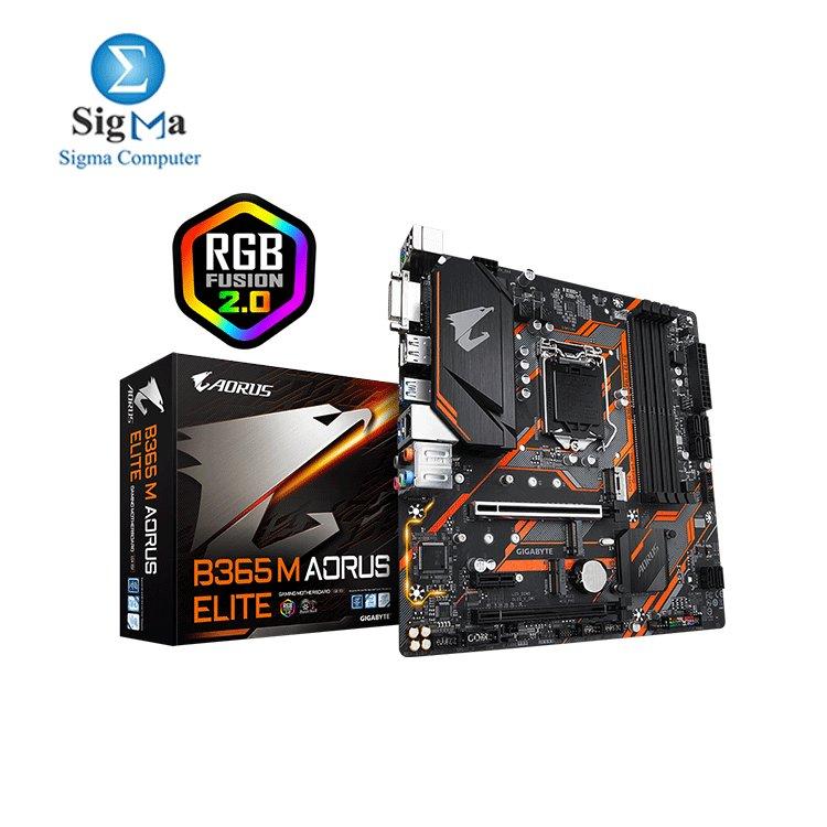 B365 M AORUS ELITE  Motherboard With RGB Fusion 2.0 - Main view