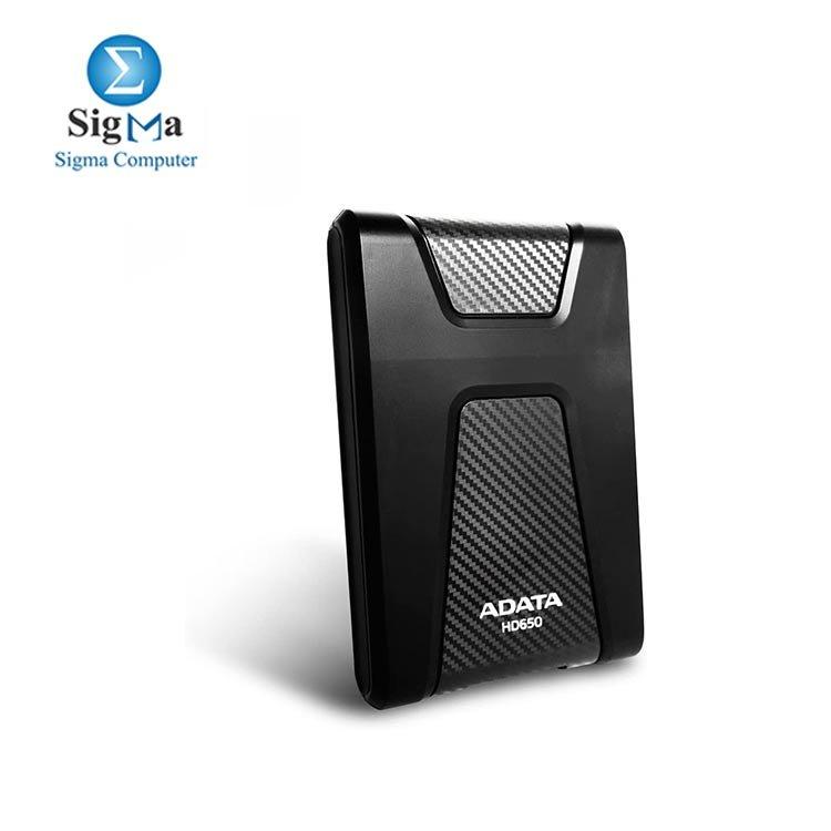 ADATA HD650 1TB DURABLE Anti-Shock External Hard Drive, Black - Main view