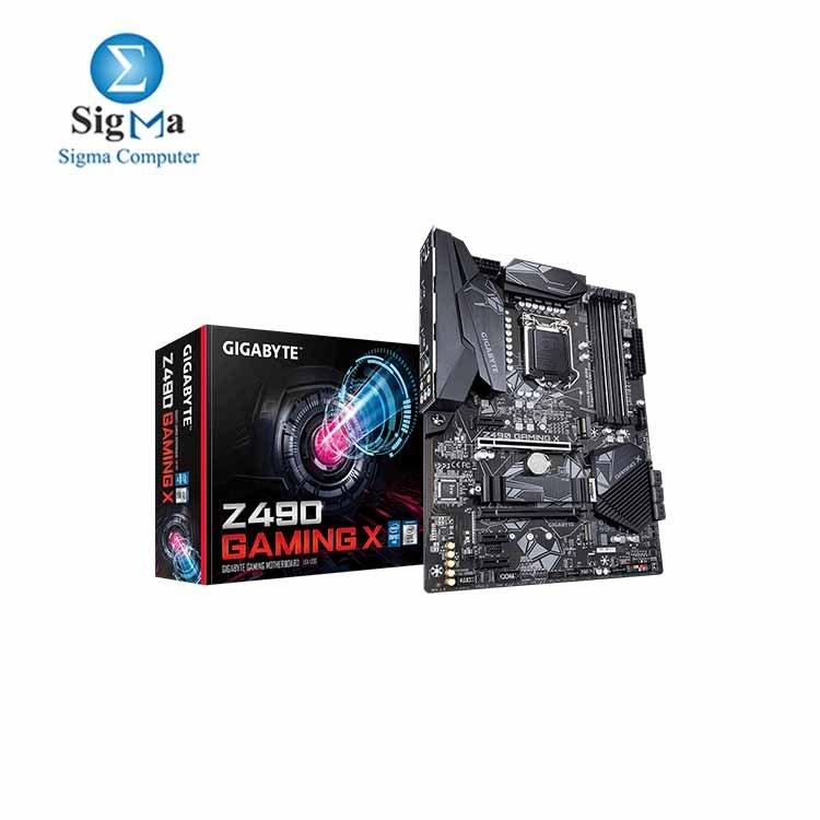 GIGABYTE Z490 Gaming X (Intel LGA1200/Z490/Micro ATX/M.2/Intel GbE LAN/SATA 6Gb/s/Gaming - Main view