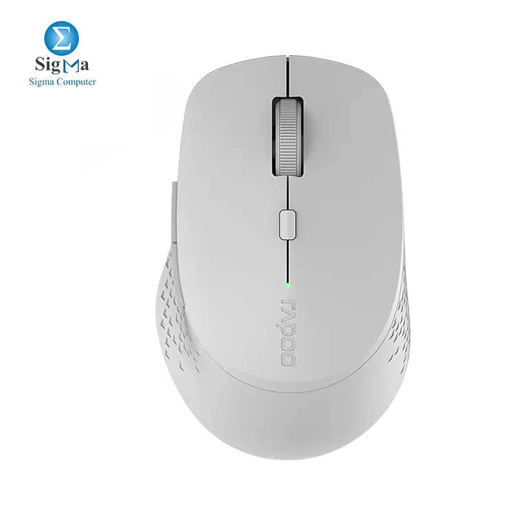 Rapoo M300 Silent Multi-mode Wireless Silent Optical Mouse Light Gray - Main view