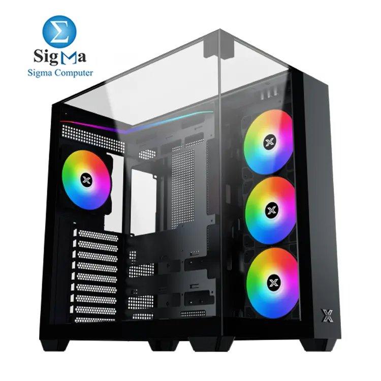 XIGMATEK Aqua V Type C Argb Black Mid Tower Case - Main view