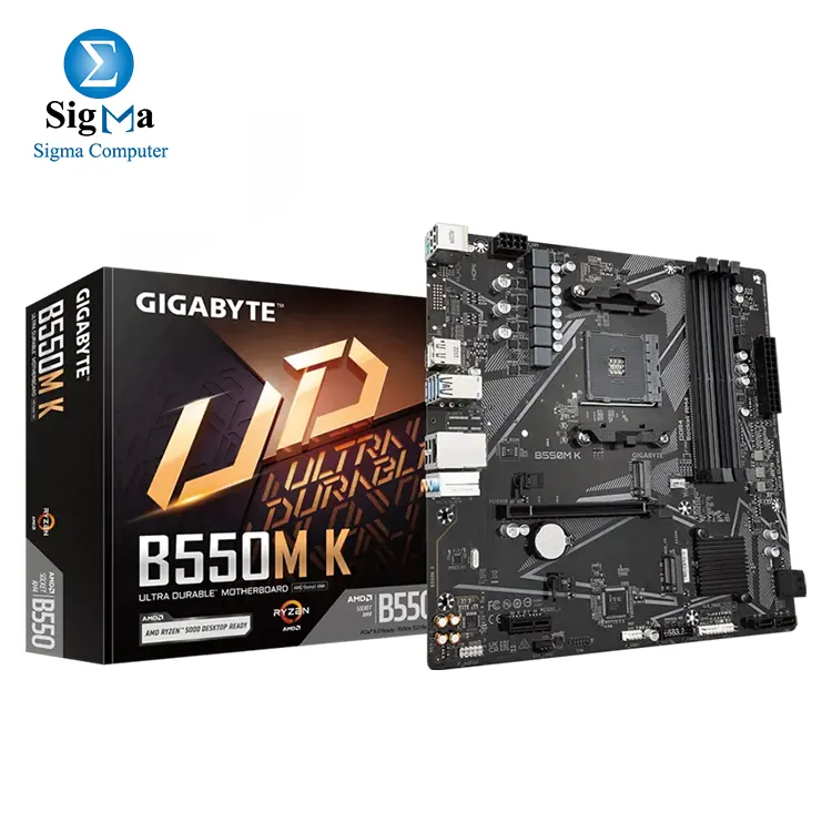 Gigabyte AMD B550M K Socket AM4 Motherboard - Main view