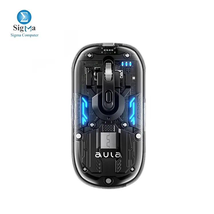 Aula M210 Dual Mode Rechargeable Bluetooth Wireless Gaming Mouse - Black - Main view