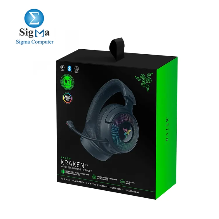 RAZER Kraken V4 RZ04-05170100-R3M1 - RAZER | 8999 EGP | Sigma Computer