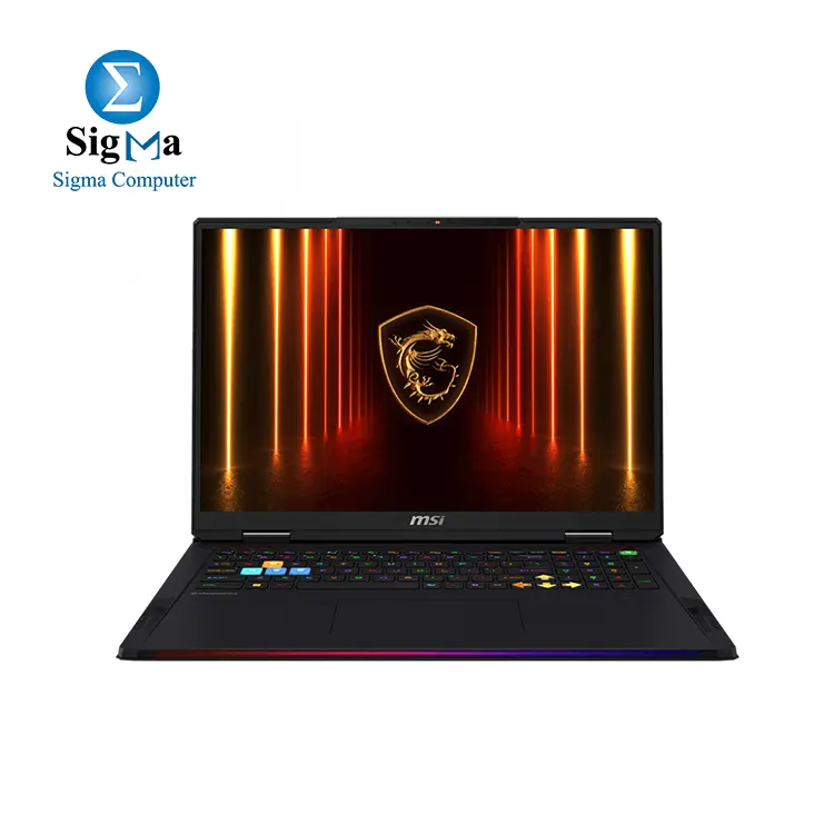 MSI Raider 18 HX AI A2XWJG Intel Core Ultra 9 285HX - NVIDIA RTX 5090 24GB -  64GB DDR5 6400MHz - 2TB PCIe Gen5 SSD - 18” UHD+ 120Hz - Windows 11 - Main view